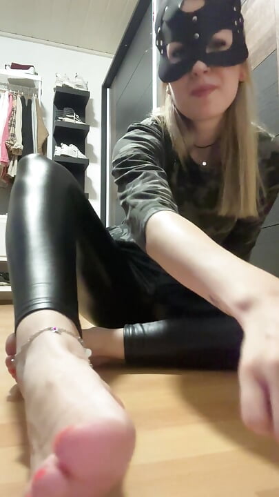 Lie down on the floor so you can smell my sweaty nylon socks!